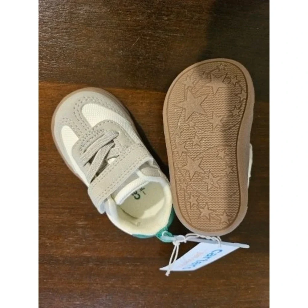 Carter's‎ Just One You® Toddler Boys' First Walker Sneakers Khaki 3 Machine Wash